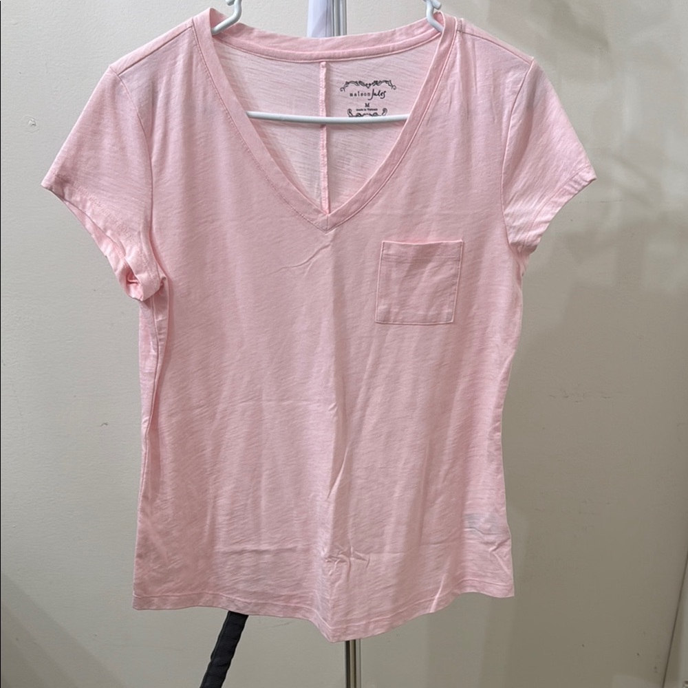 Maison Jules Pink Fitted Short Sleeve T-Shirt